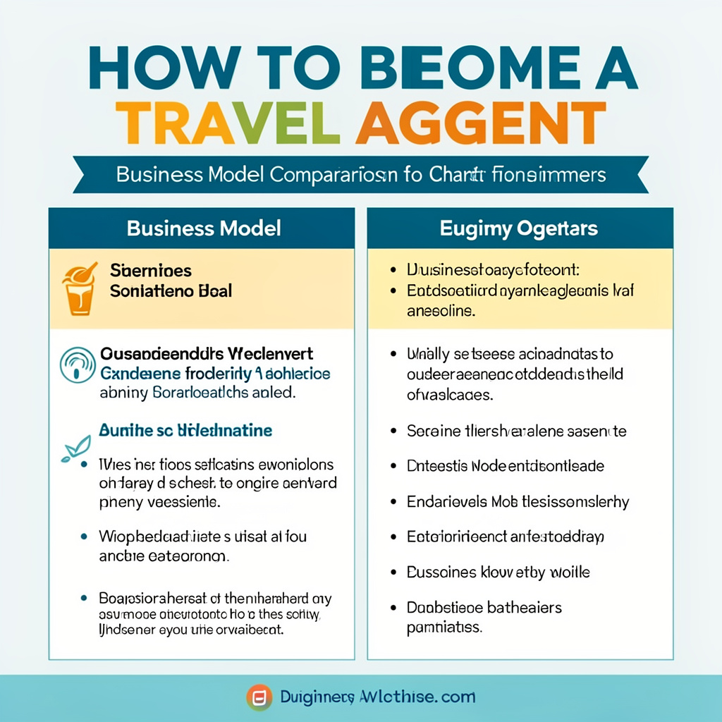 How to become a travel agent: Business model comparison chart for beginners
